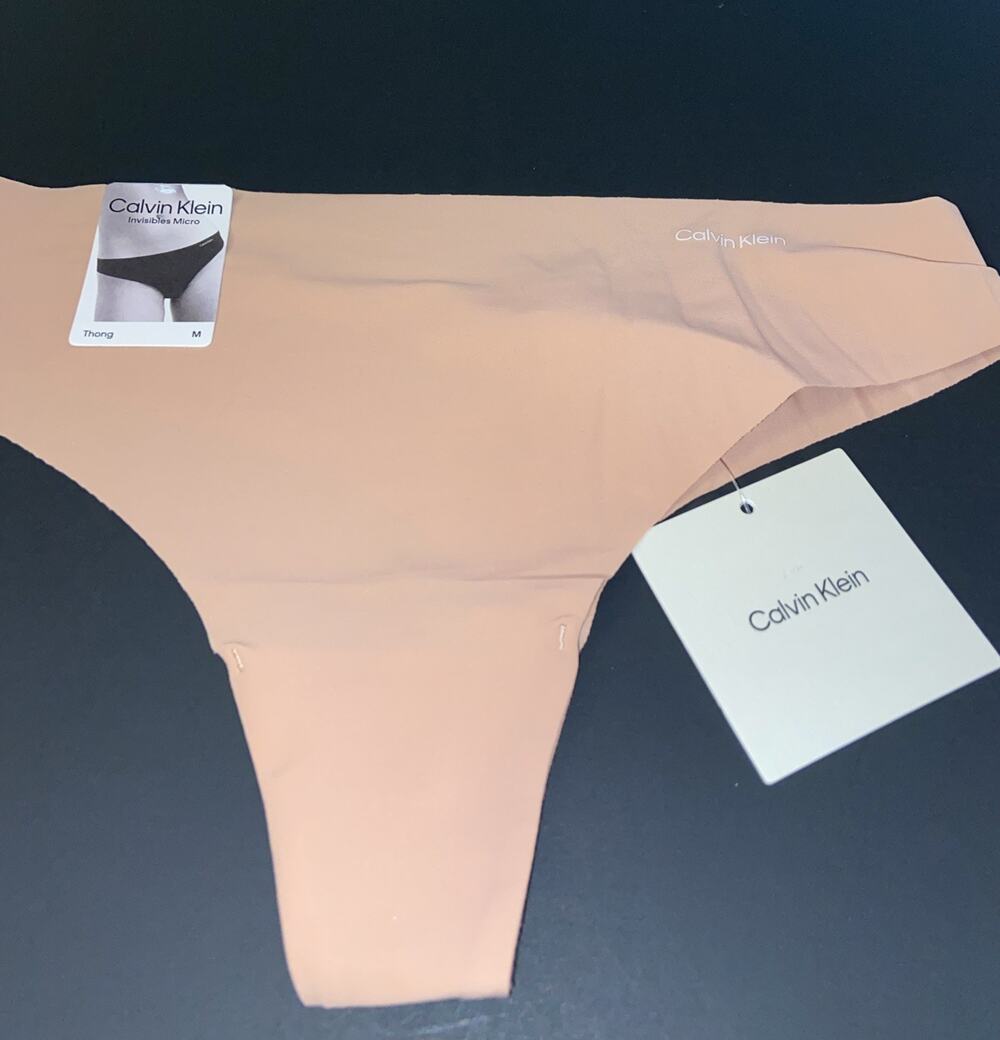 Calvin Klein Nude Thong Microfiber Panties/ Medium